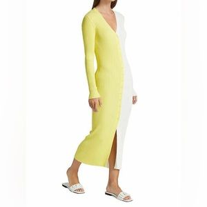 Staud Shoko Sweater Dress in Lemoncello